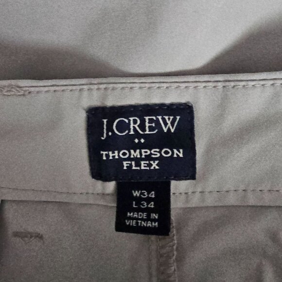 J. Crew Thomson FLEX Light Gray Tapered Fit Straight Chino Pants Size W34 L34 - Picture 7 of 16